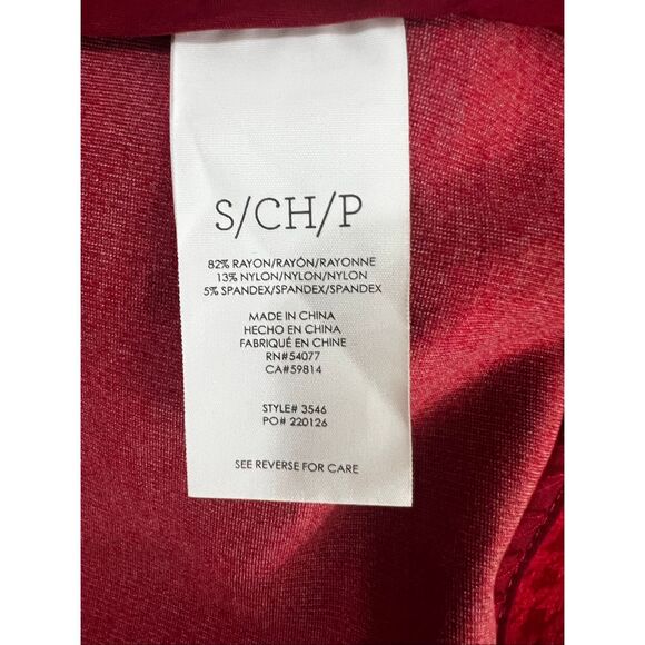 Cabi Celebration Women Jacket Coat Size S Red Houndstooth Ruffle Button Front - Picture 9 of 12